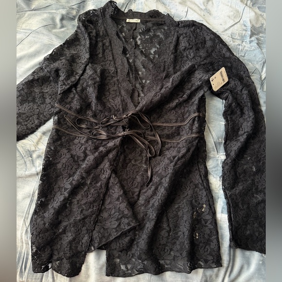 NWT free people intimately daylight cardi - black - Picture 3 of 9